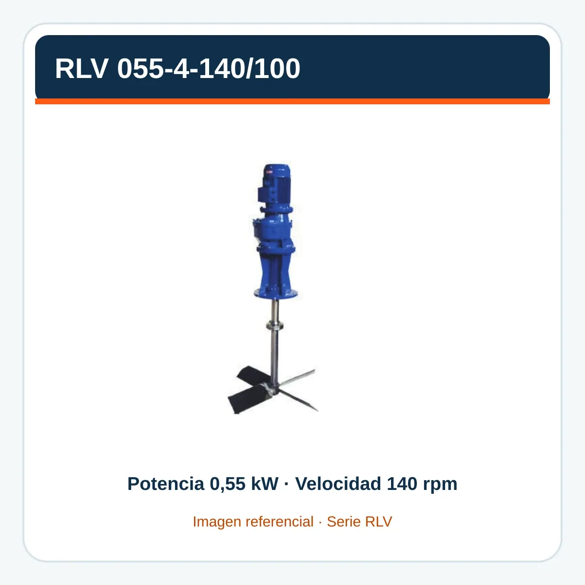 Imagen referencial de RLV 055-4-140/100, serie RLV, construida con el catálogo oficial Fluimac