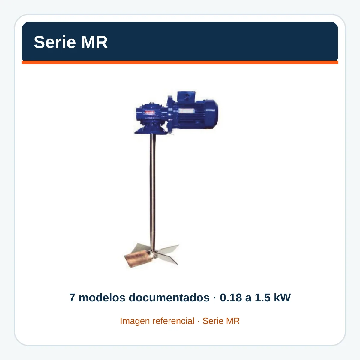 Imagen referencial de Serie MR, serie MR, construida con el catálogo oficial Fluimac